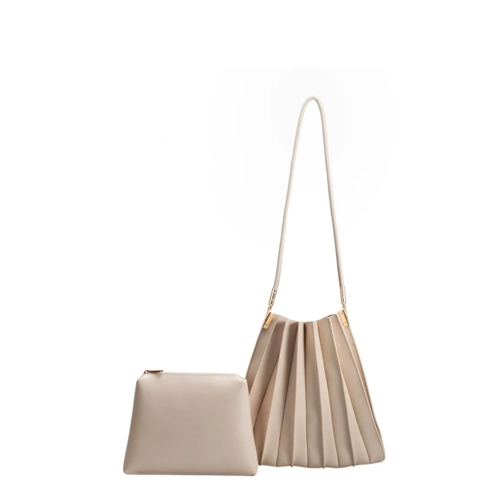 Melie Bianco Carrie Bone Medium Shoulder Bag